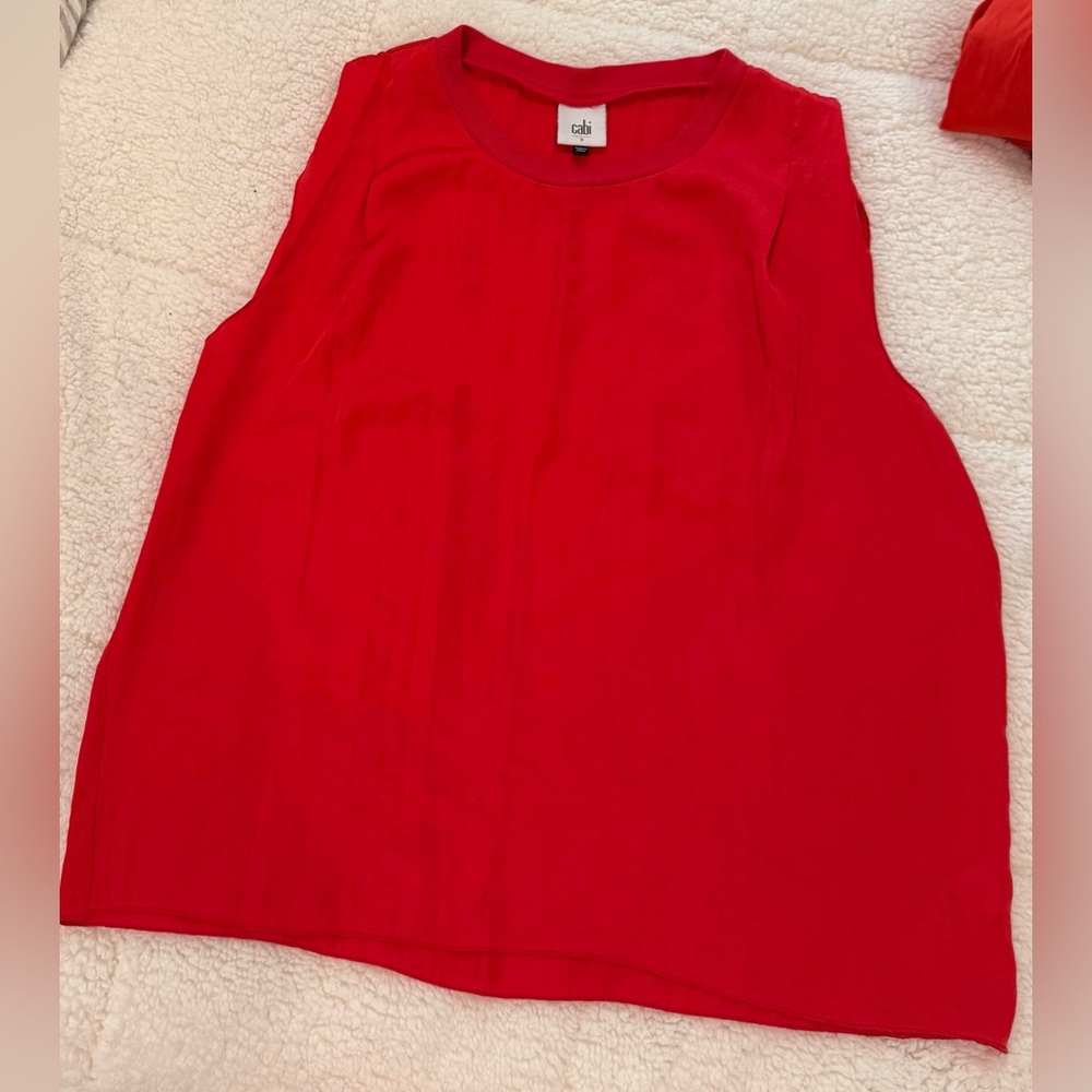 CAbi Red Sleeveless Top - Picture 2 of 3